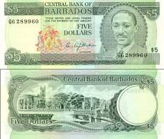 *5 dolárov Barbados 1999, P55 UNC - Kliknutím na obrázok zatvorte -